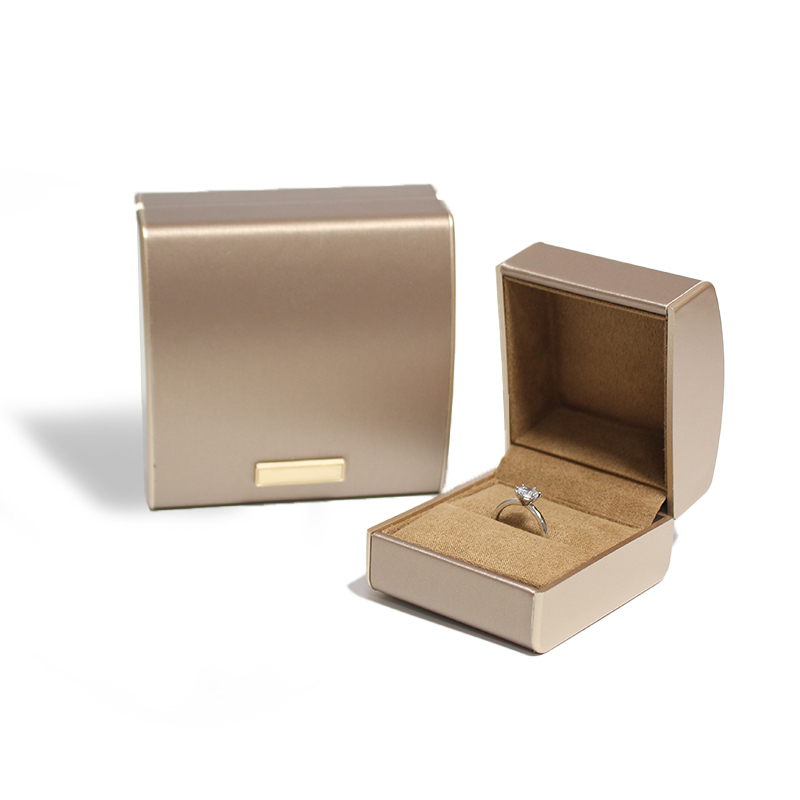 Beige Luxury Packaging Box Jewelry Set Leather Made Great For Jewelry Packaging Gift Boxes