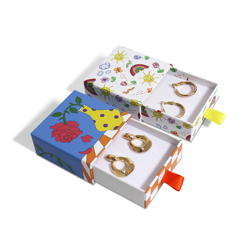 Jewelry Drawer Packaging Box With Corrugated Paper Insert