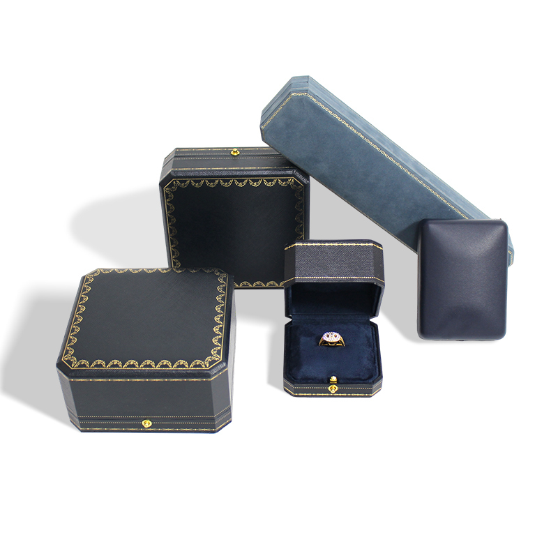 Luxury Jewelry Wedding Velvet Ring Box Leather Gift Packaging