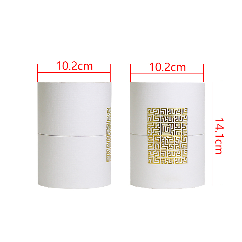 Biodegradable Paper Tube Packaging With Foil Stamped Logo And Gold Cardboard Wrapped Bottom Tube For Packaging