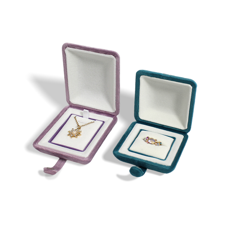 Luxury Jewelry Wedding Velvet Ring Box Leather Gift Packaging