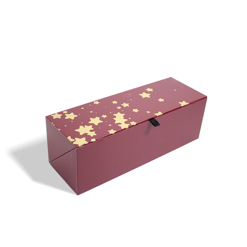 Rigid Clamshell Wine Box With Magnetic Closure Elegant