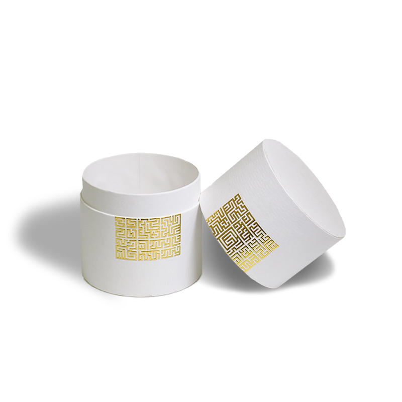Biodegradable Paper Tube Packaging With Foil Stamped Logo And Gold Cardboard Wrapped Bottom Tube For Packaging