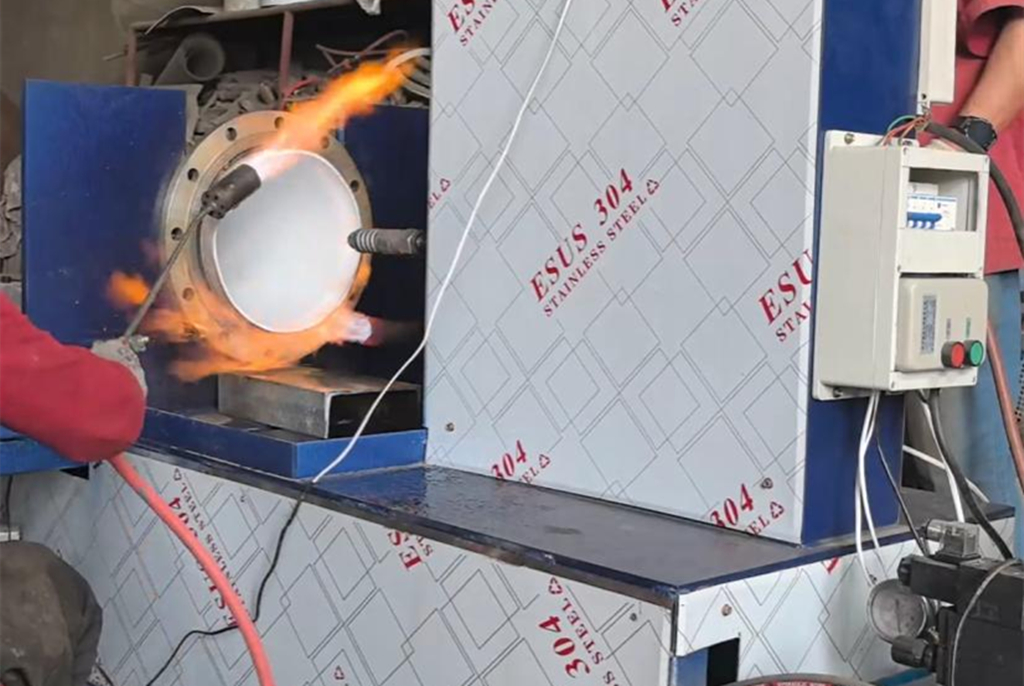 钢衬塑管道翻边设备