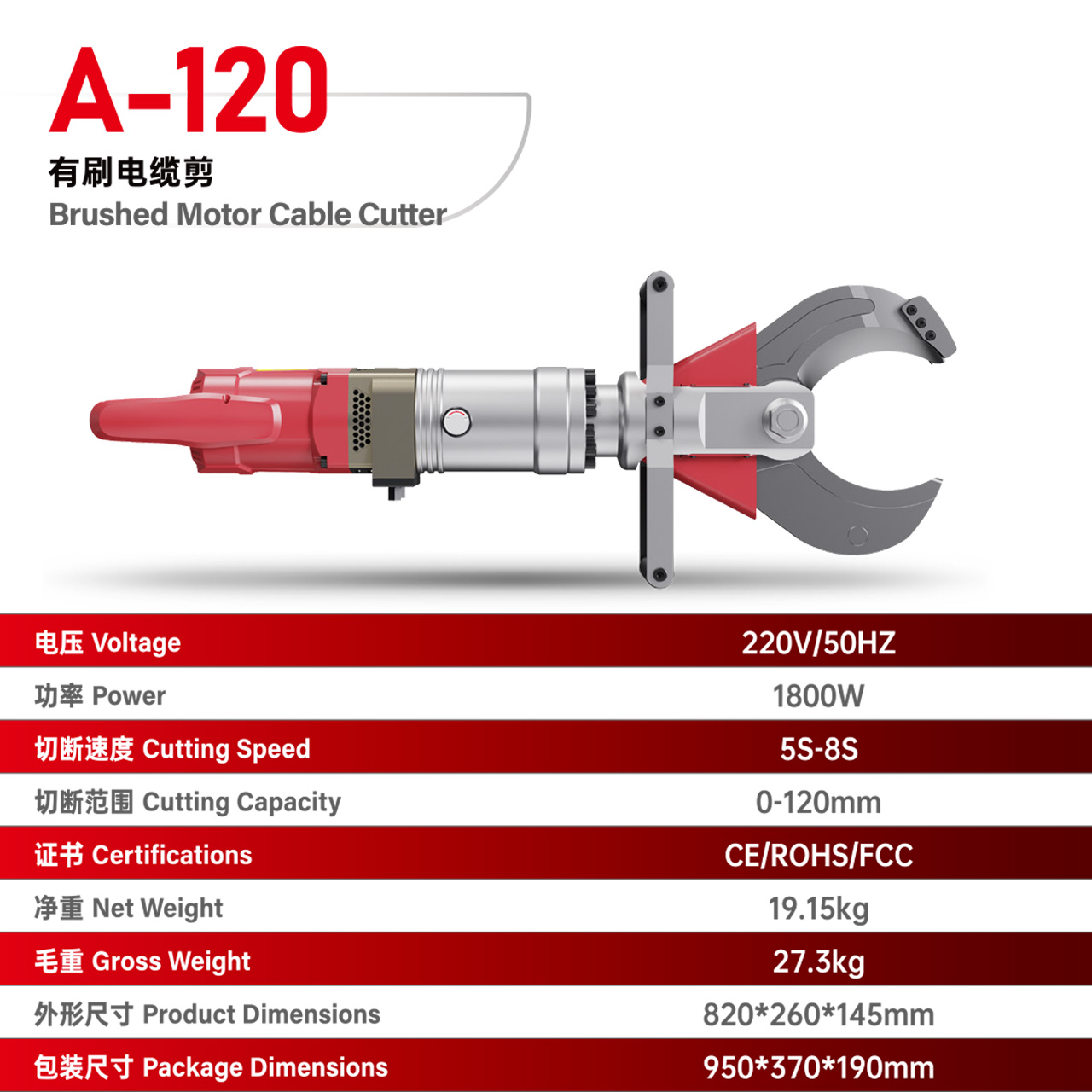 A-120有刷电缆剪