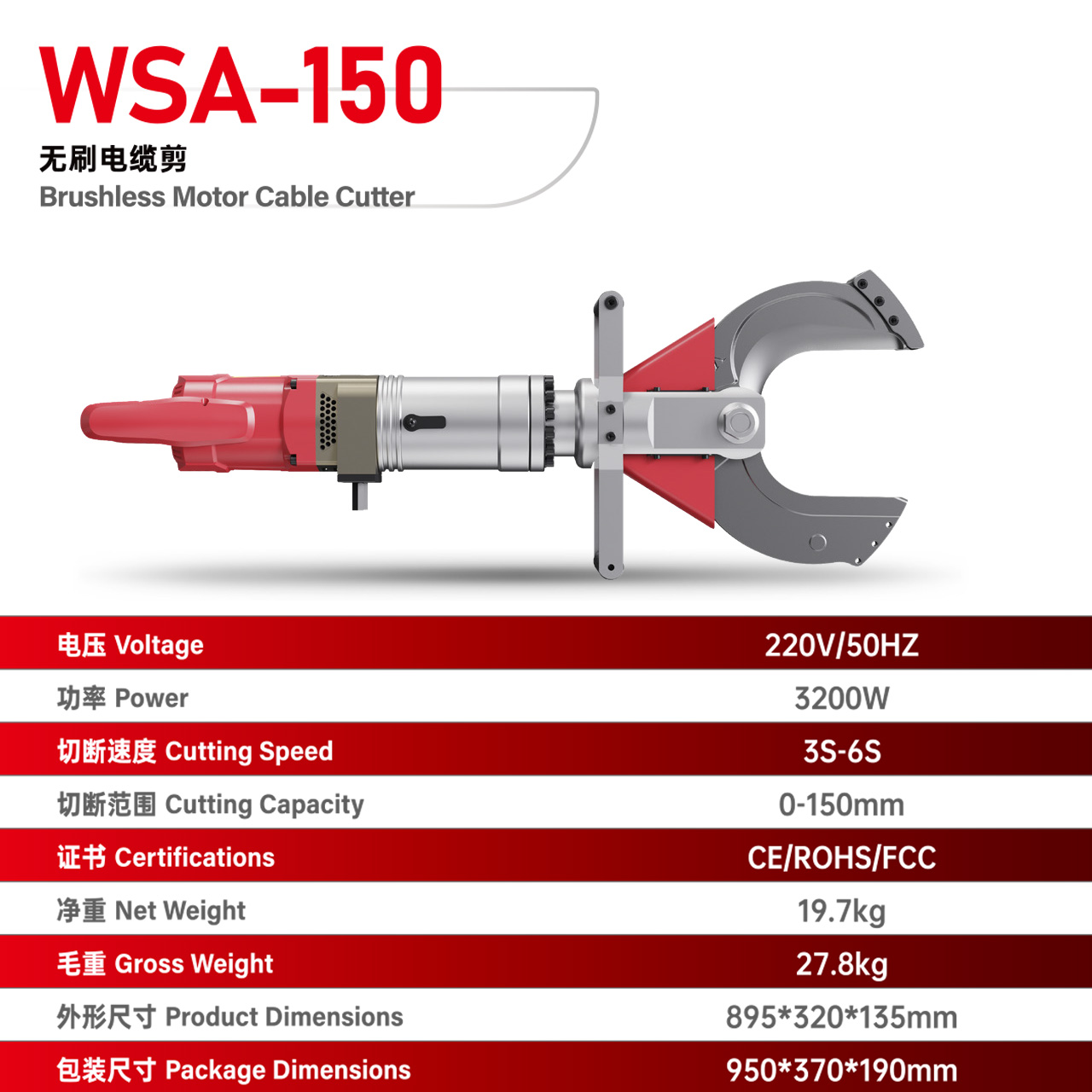 WSA-150无刷电缆剪