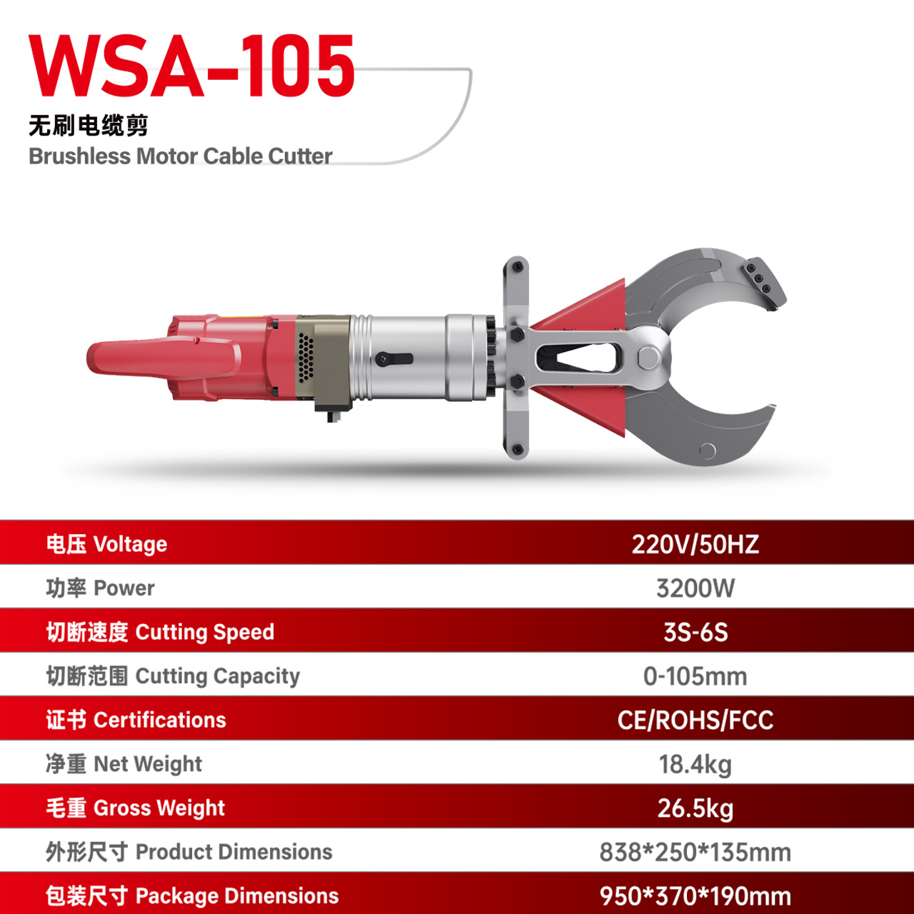 WSA-105无刷电缆剪
