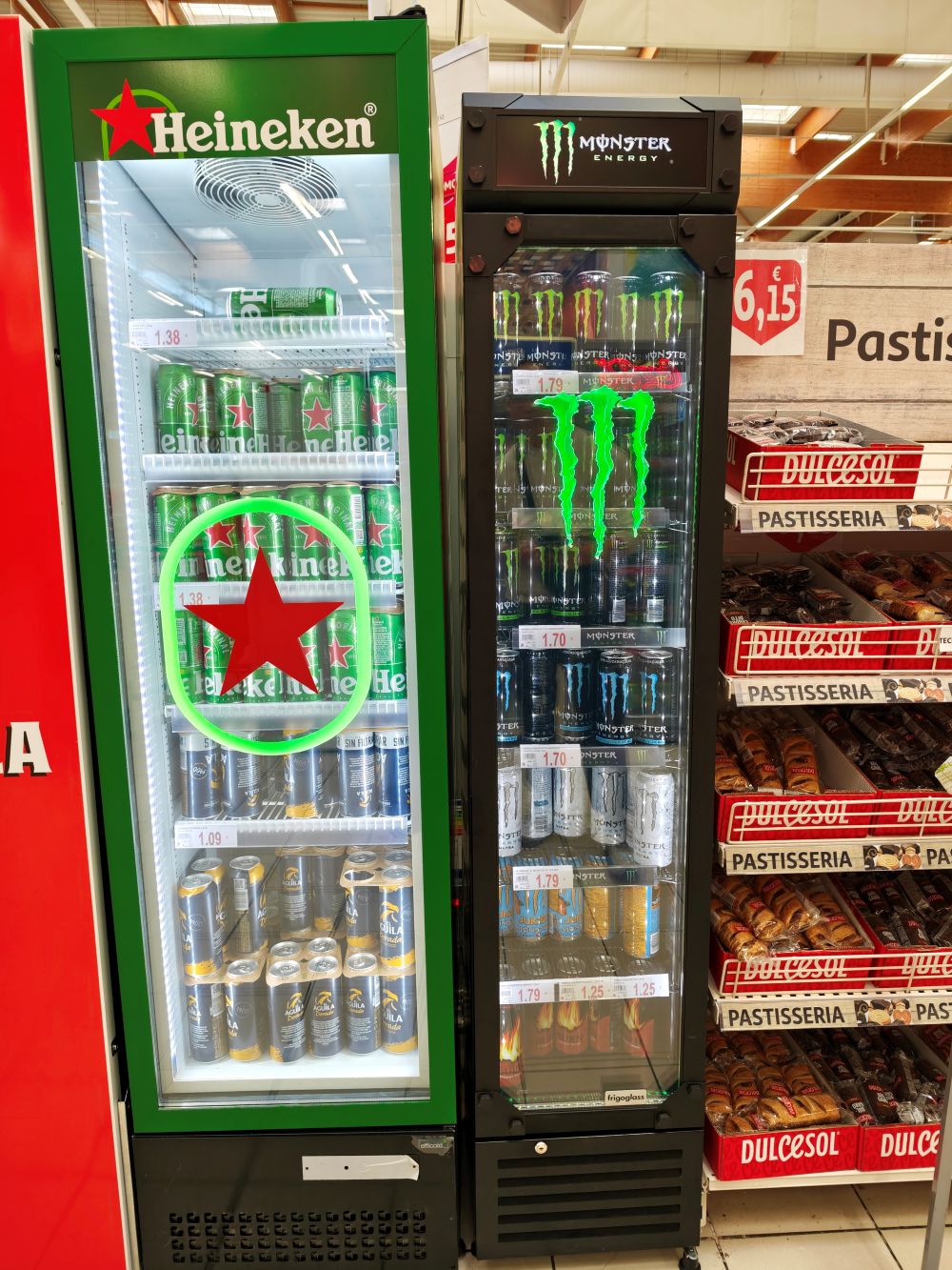 Beverage cabinet door