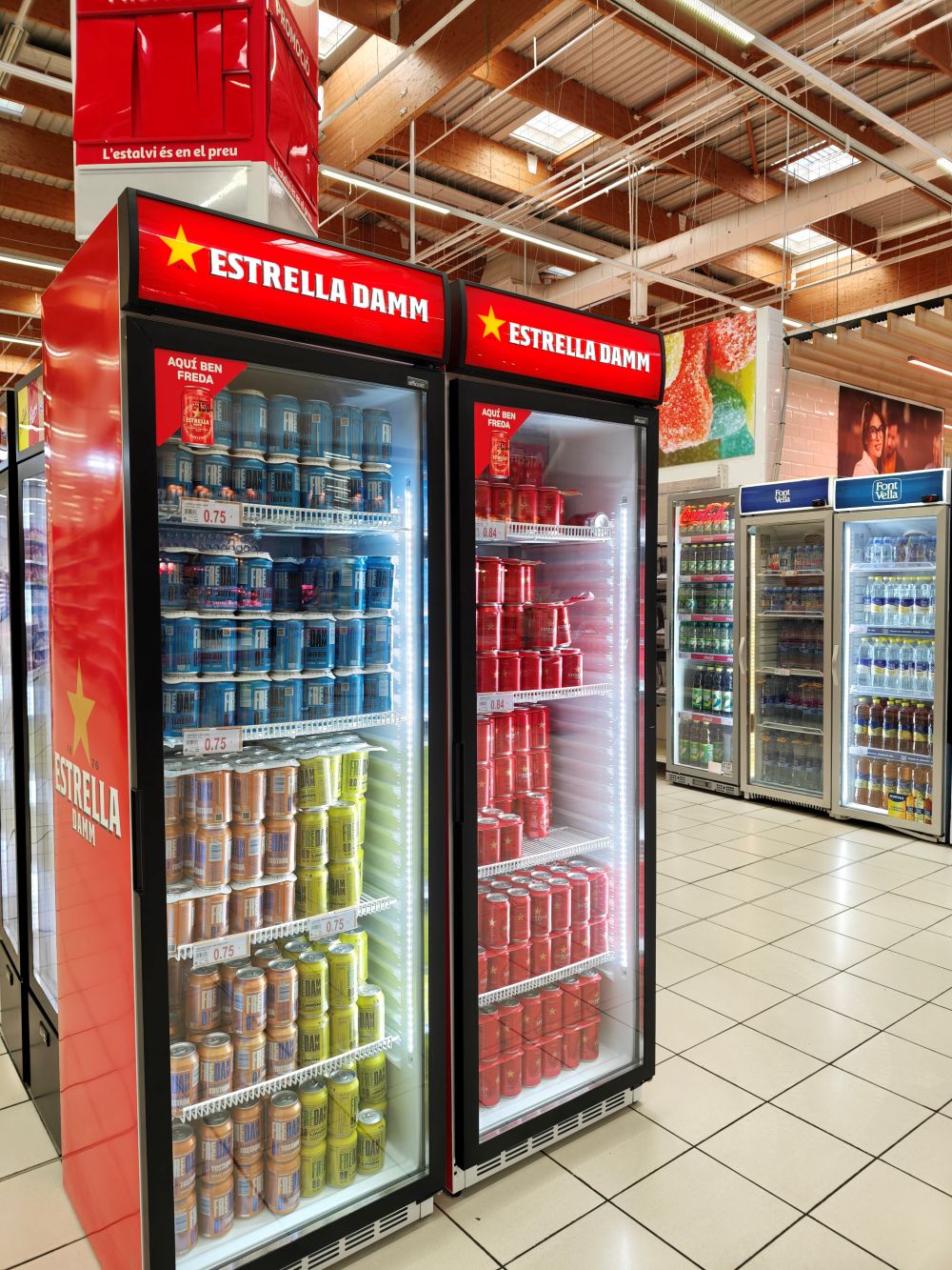 Beverage cabinet door