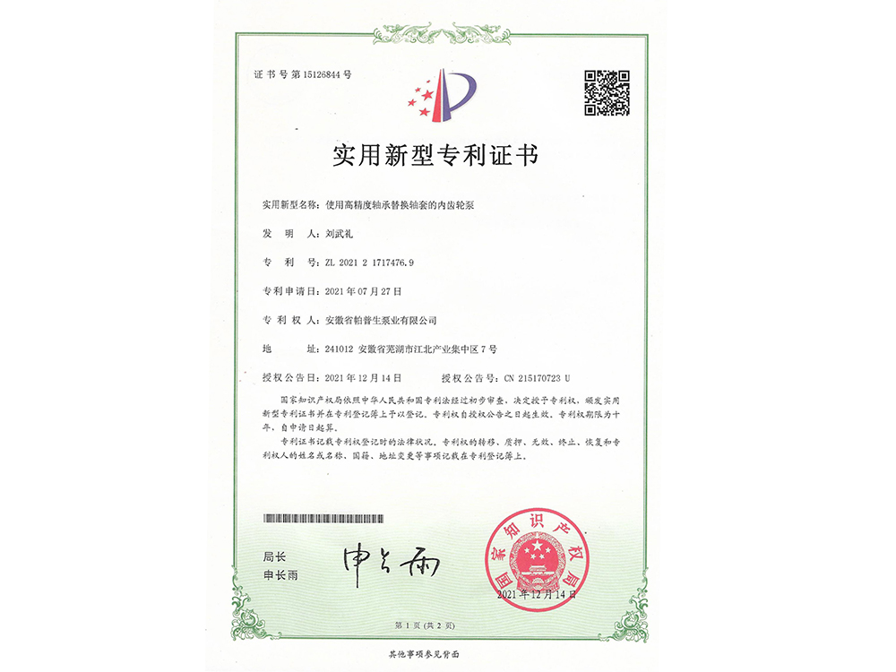 专利证书 (45)