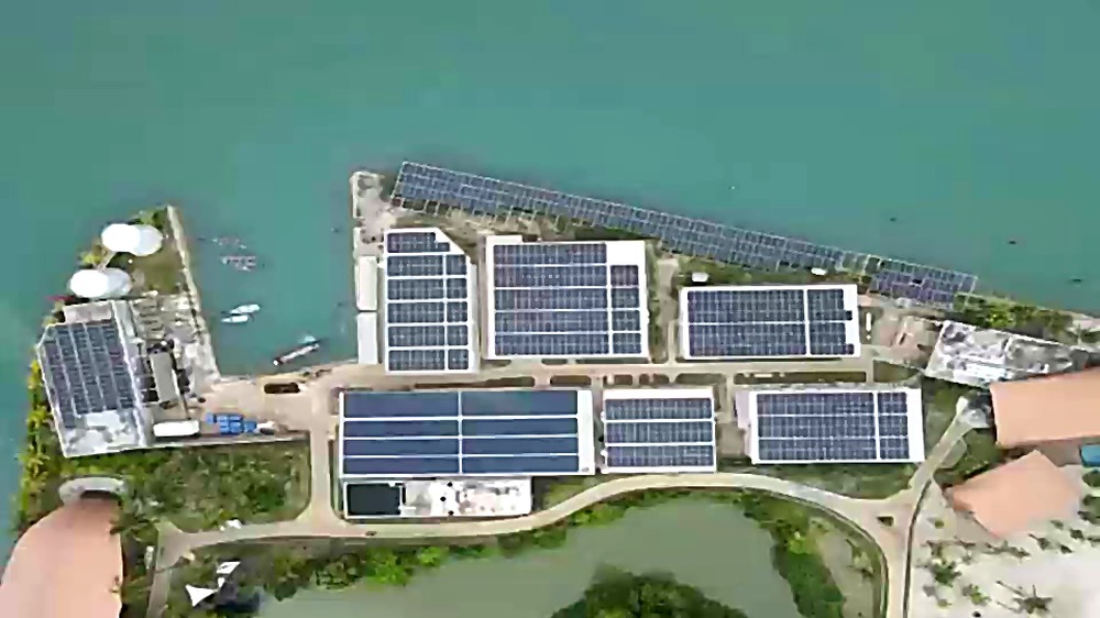 Aerial view of PV installation