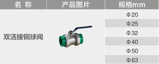 双活接铜球阀1