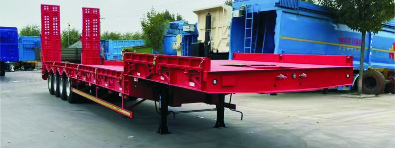 Low flatbed semi-trailer