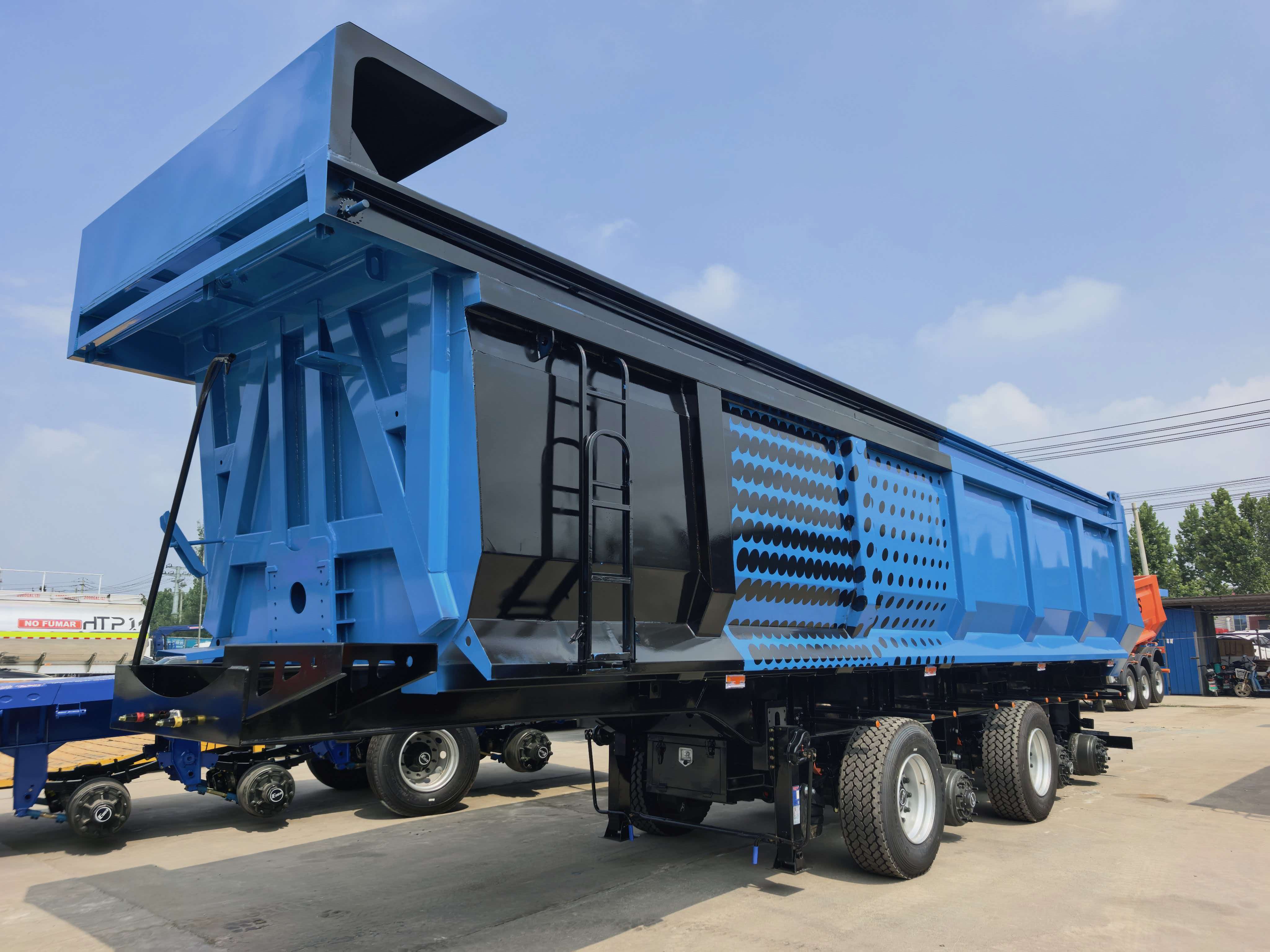 End‑dump semi‑trailer