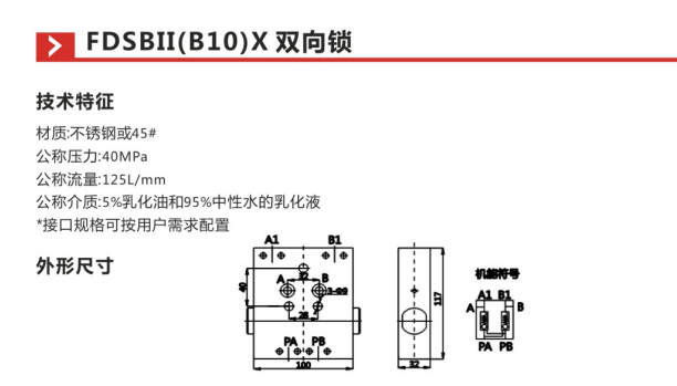 FDSBII(B10)X双向锁参数