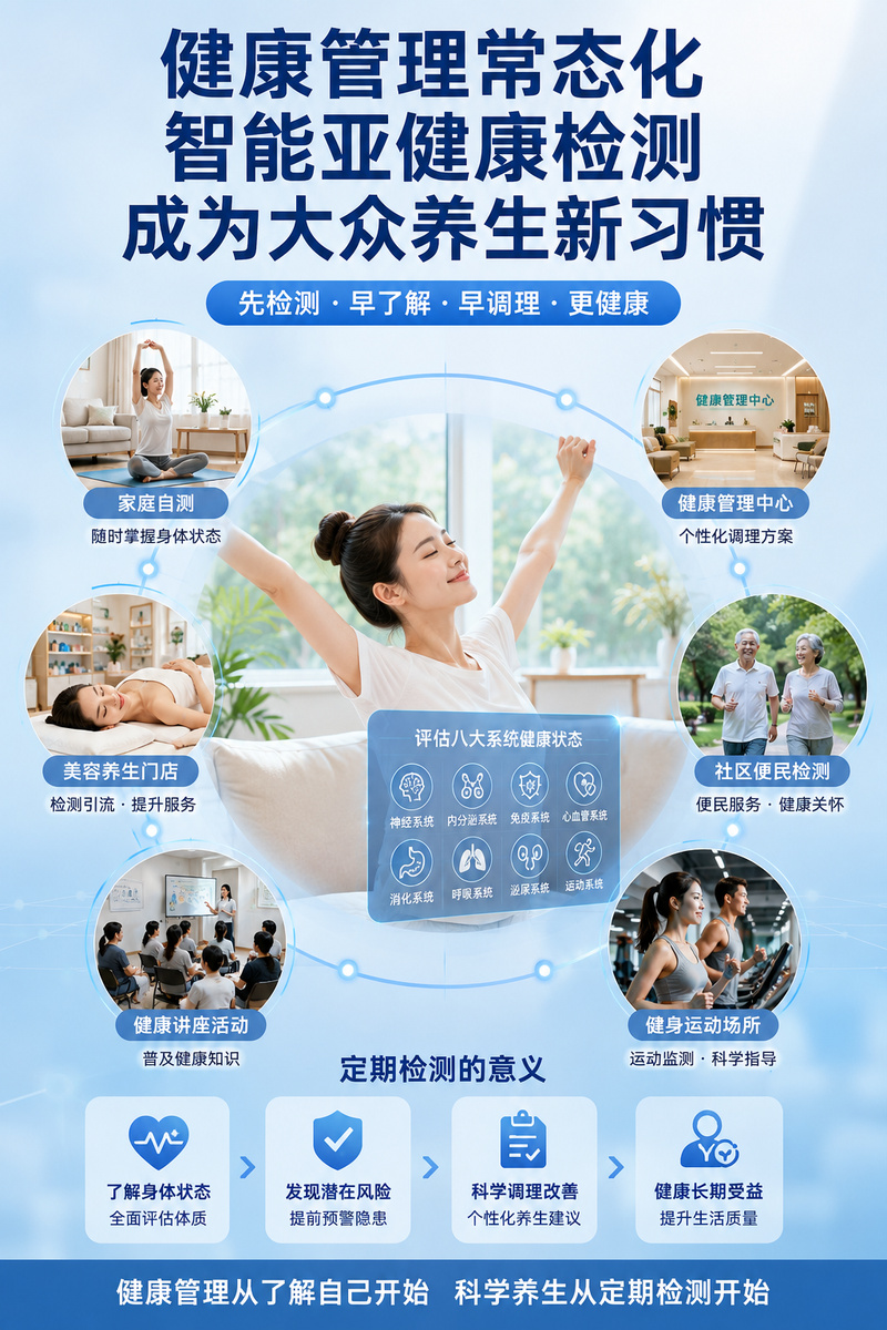 大健康实体转型升级 AI 亚健康评估设备成为门店标配