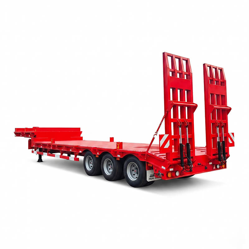 OEM Low-Bed Semi-Trailer with Hydraulic Ramps | Excavator Transport