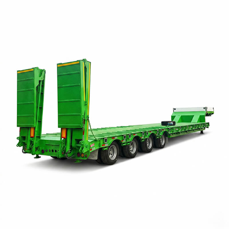 OEM Low-Bed Semi-Trailer with Hydraulic Ramps | Excavator Transport