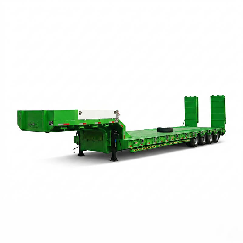 OEM Low-Bed Semi-Trailer with Hydraulic Ramps | Excavator Transport