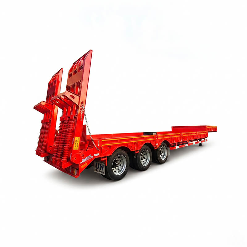 OEM Low-Bed Semi-Trailer with Hydraulic Ramps | Excavator Transport
