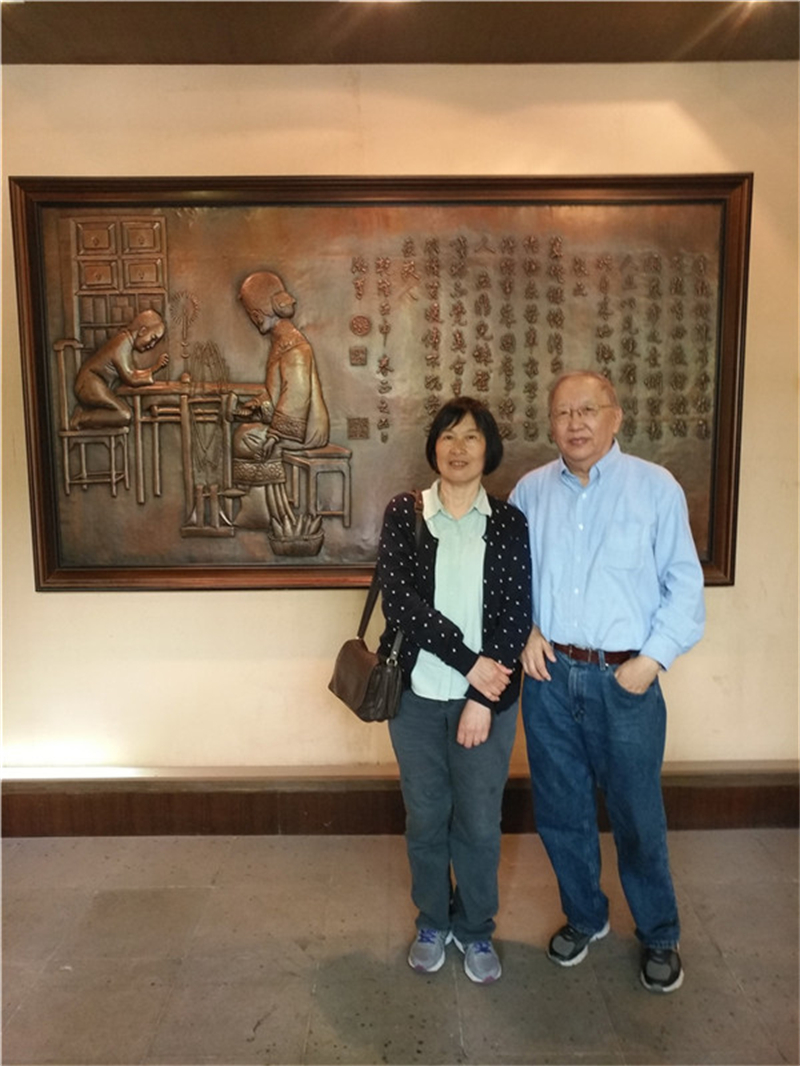 2017年10月29日，钱陈群第七世孙女、钱湘纶子美国吕述祖教授皆夫人来清芬堂寻根问祖