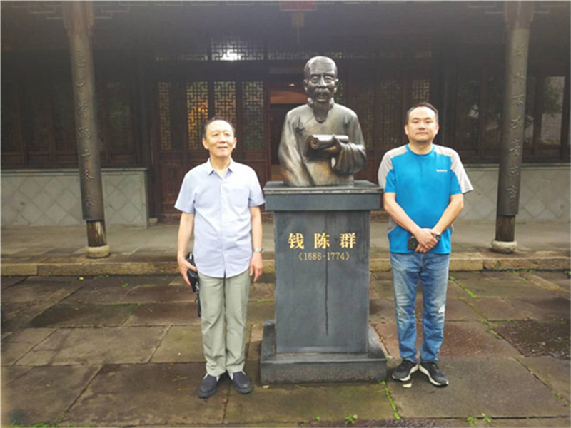 2019年6月20日，钱陈群第八世孙、芬兰钱建和来清芬堂寻根问祖