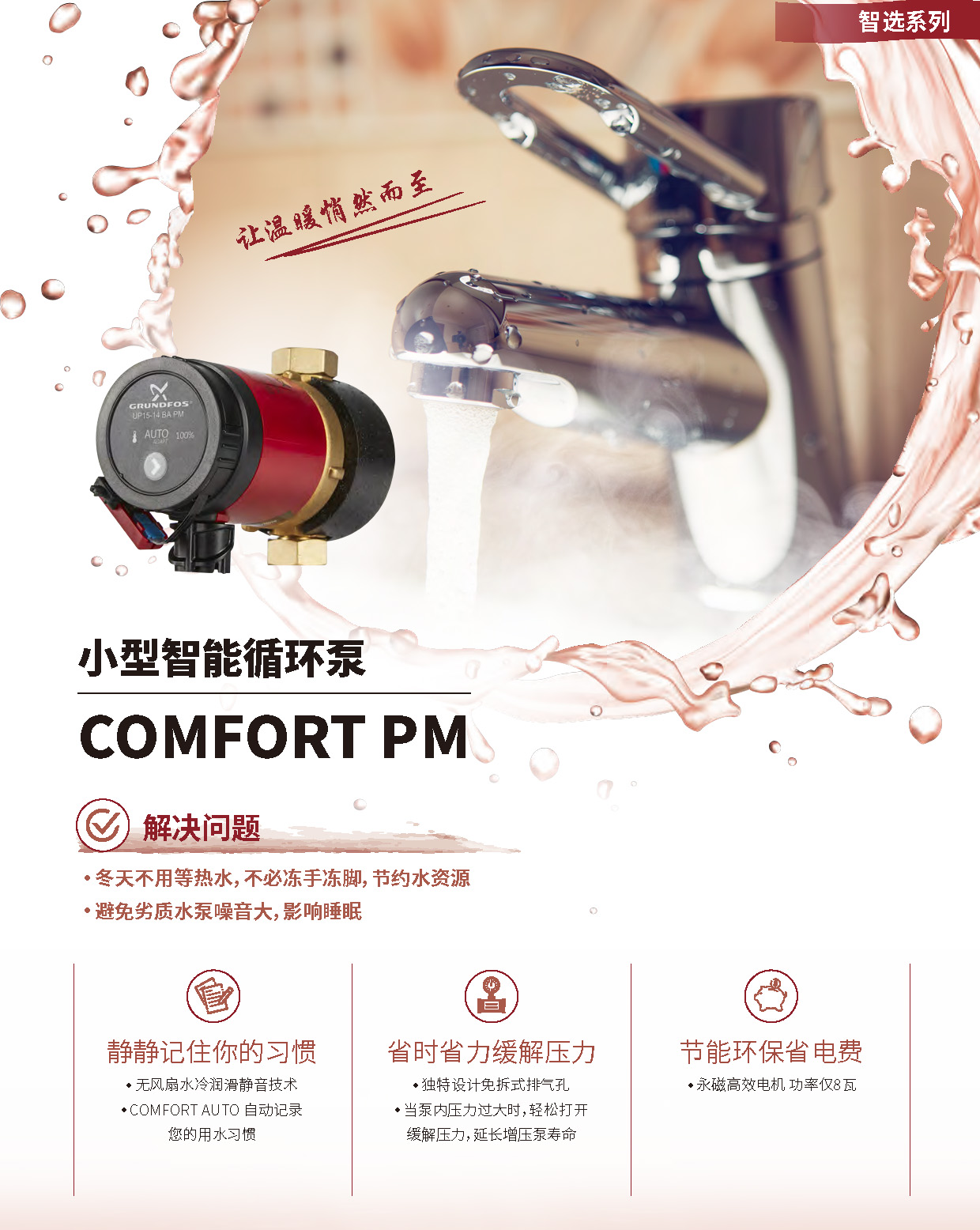 产品特点1-小型智能循环泵 COMFORT PM