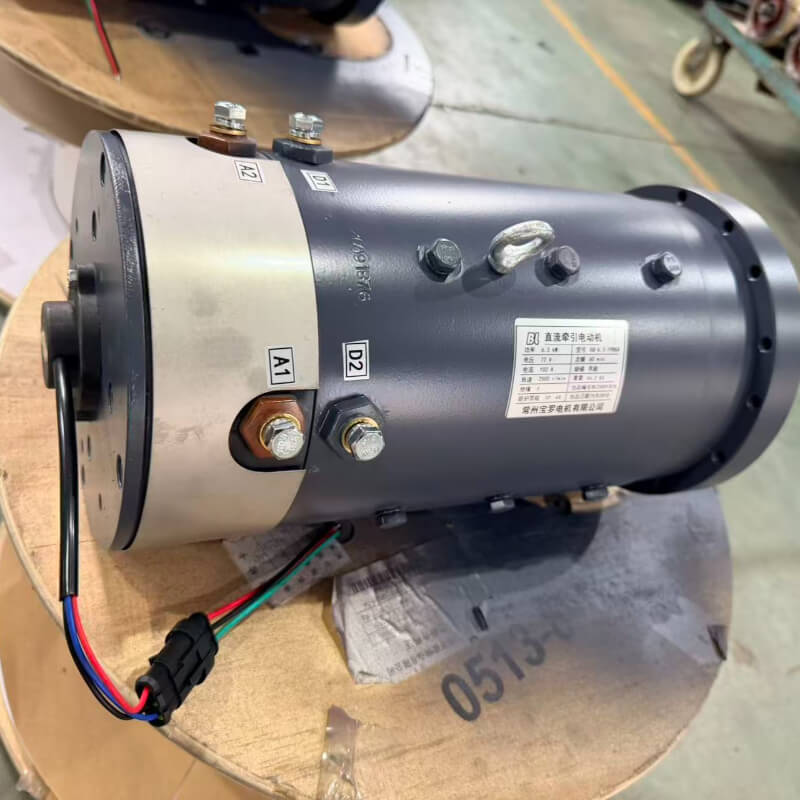 72V 6.3kW (8.4 HP) Series Wound DC Traction Motor XQ-6.3-19DGA for Low-Speed Vehicles, Golf Carts, Sightseeing Cars