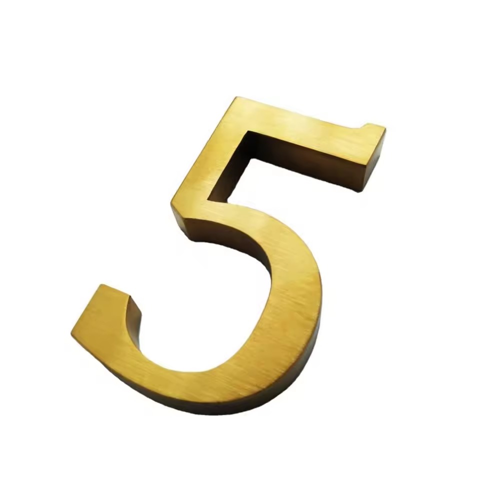 Custom 3D Solid Metal Letters & Brass Address Numbers | OEM Factory