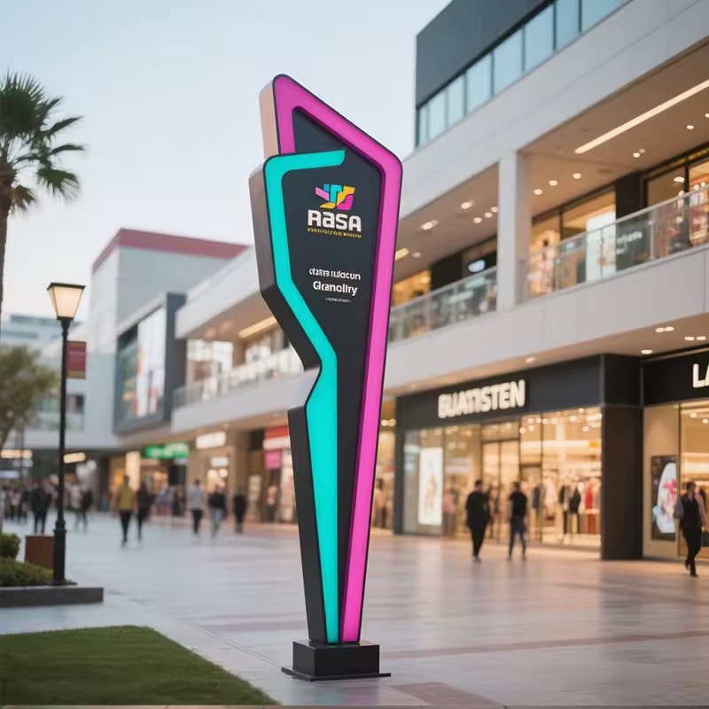 Custom Aluminum LED Wayfinding Pylon Sign | OEM Factory