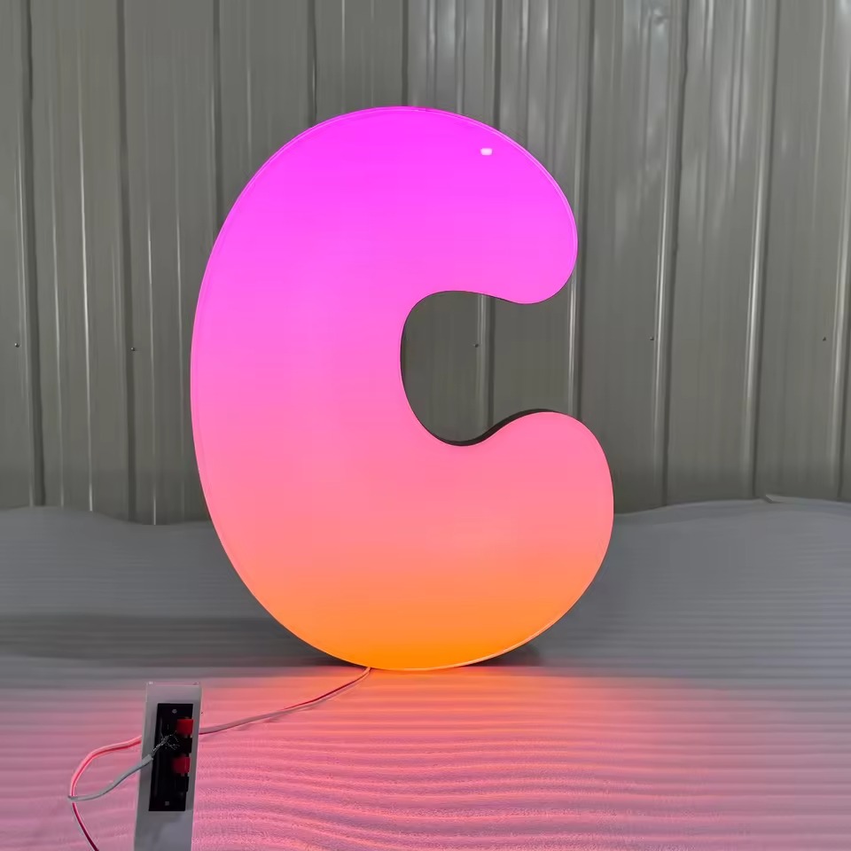 Custom Gradient Soft Glow LED Acrylic Letters | 3D Ambient Business Sign