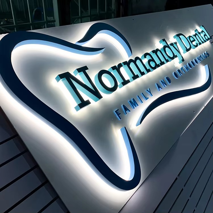 Custom 3D Backlit LED Business Sign | Laser Cut Halo-Lit Logo