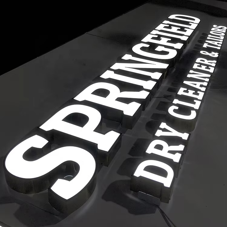 Custom 3D Frontlit LED Channel Letters | Stainless Steel Storefront Sign