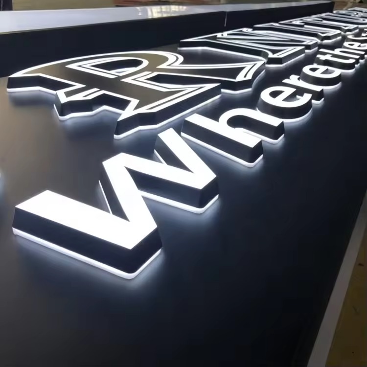 Custom 3D Backlit LED Logo Sign | Halo-Lit Acrylic Business Letters