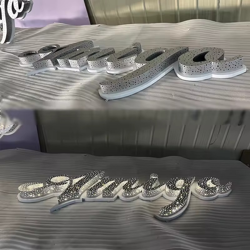 Custom 3D Starry Sky LED Metal Letters | Perforated Illuminated Shop Signboard