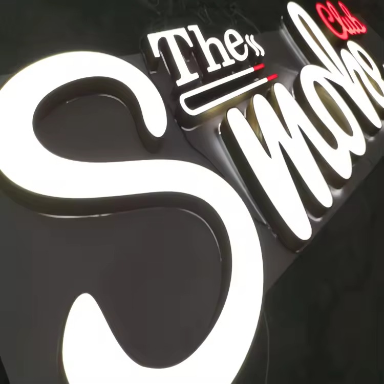 Custom 3D Frontlit LED Channel Letters | Stainless Steel Storefront Sign