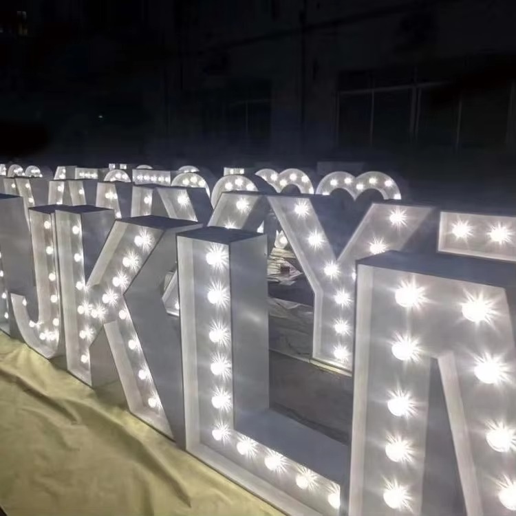 Custom 4ft Giant Marquee Letters with Bulbs | OEM Light Up Numbers Factory