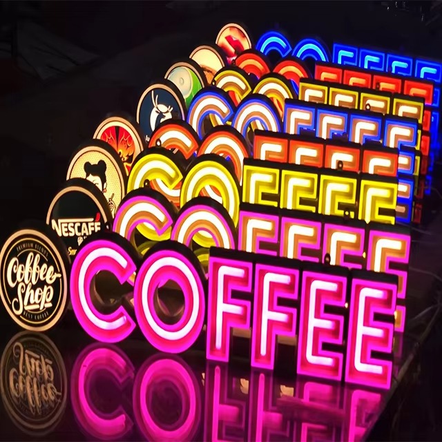 Custom LED Neon Coffee Sign & Business Logo | OEM Factory