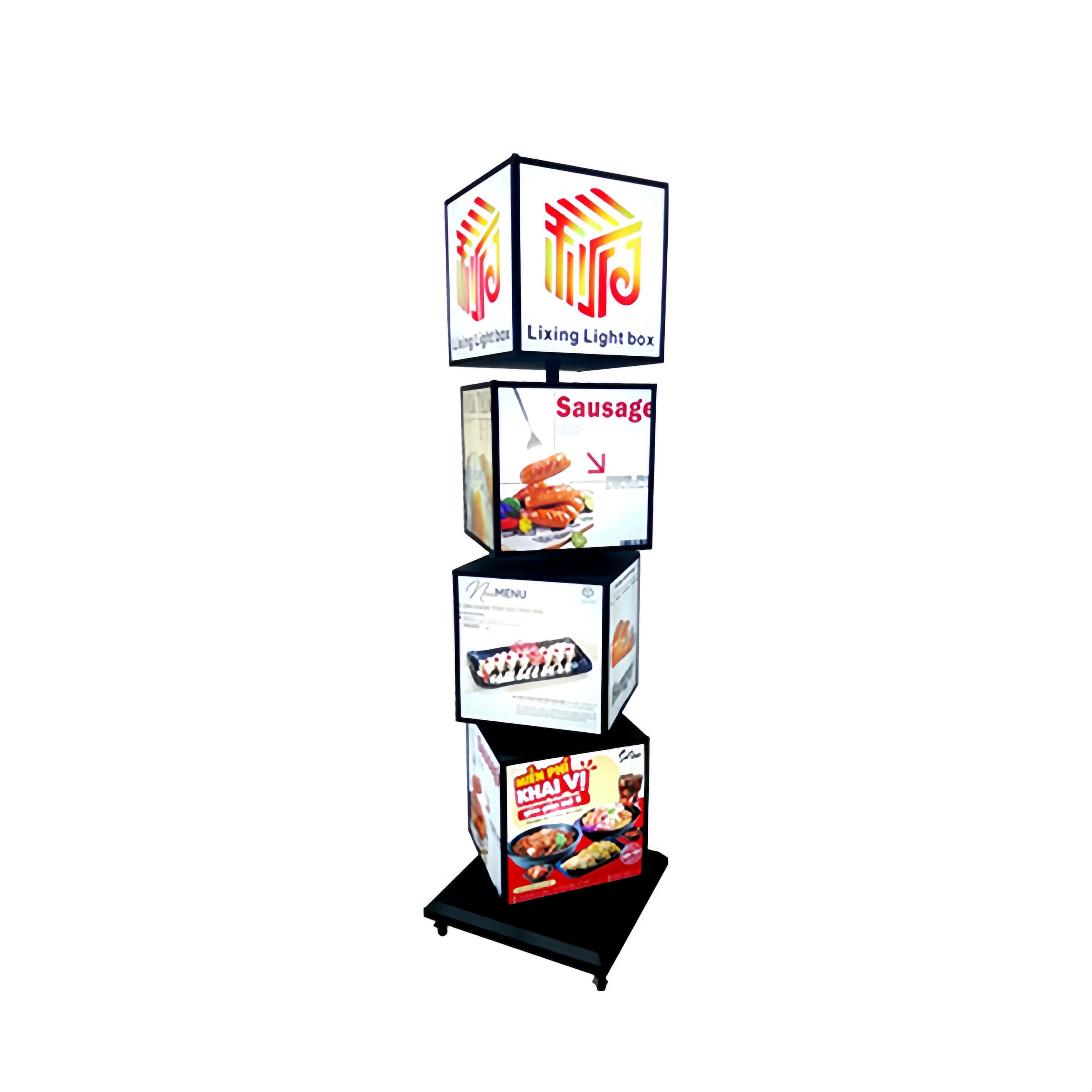 Multi-layer rotating light box