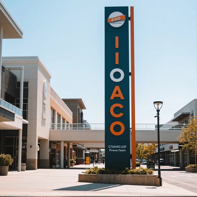 Custom Aluminum LED Wayfinding Pylon Sign | OEM Factory