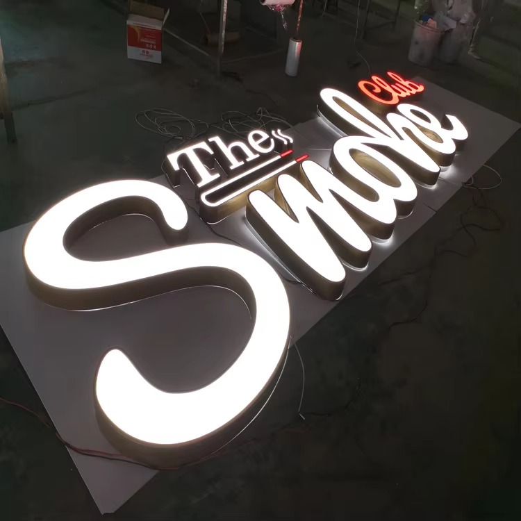 Custom 3D Frontlit LED Channel Letters | Stainless Steel Storefront Sign