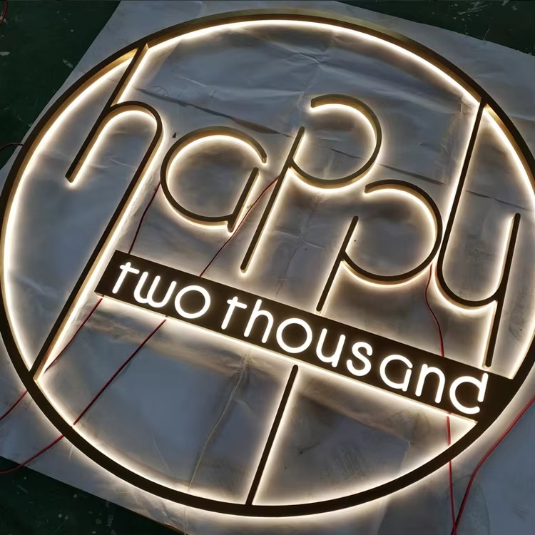 Custom 3D Stainless Steel Backlit LED Letters | Halo-Lit Business Sign