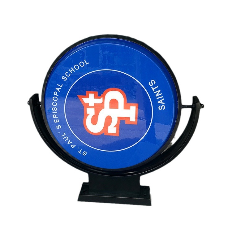 360-degree automatic rotating plastic suction circular light box(1)