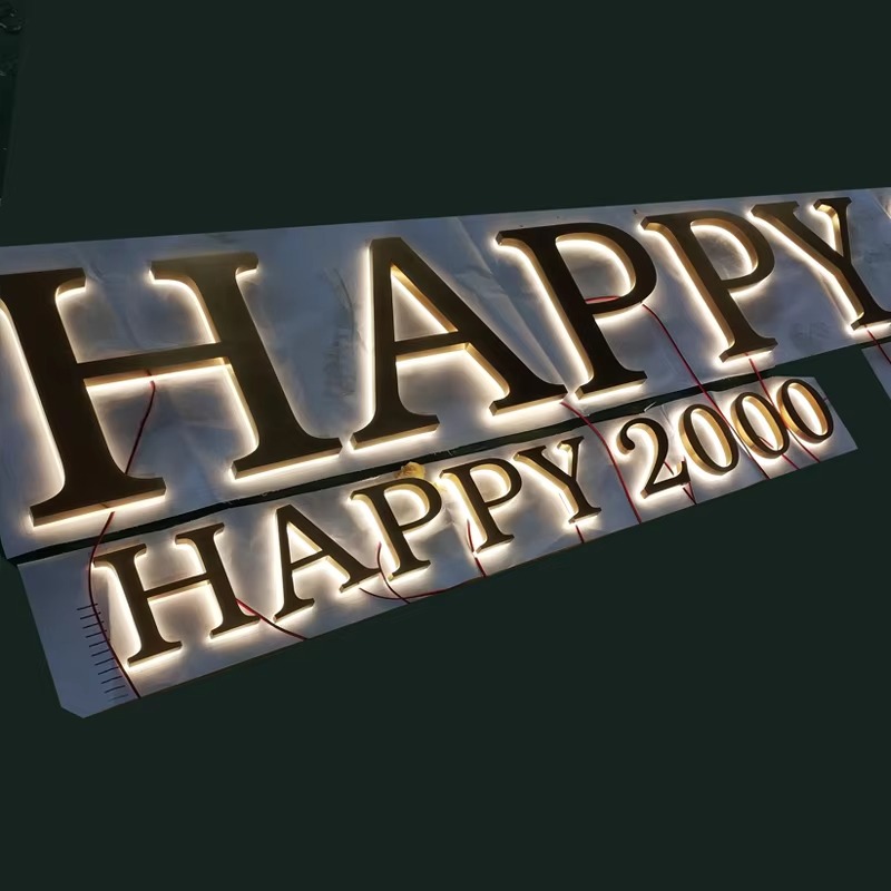 Custom 3D Stainless Steel Backlit LED Letters | Halo-Lit Business Sign