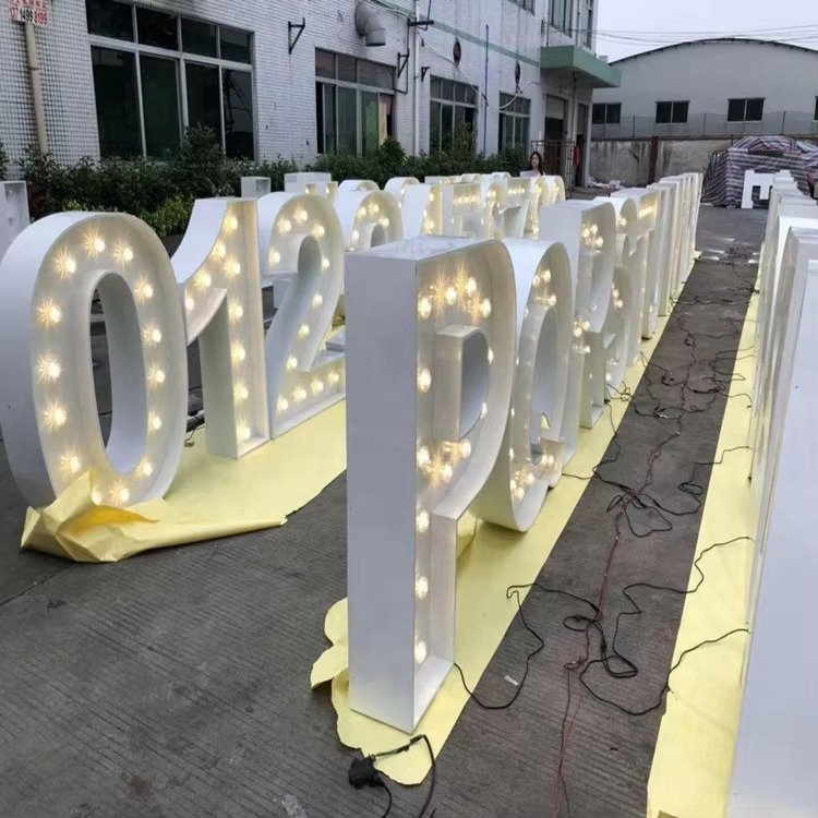 Custom 4ft Giant Marquee Letters with Bulbs | OEM Light Up Numbers Factory