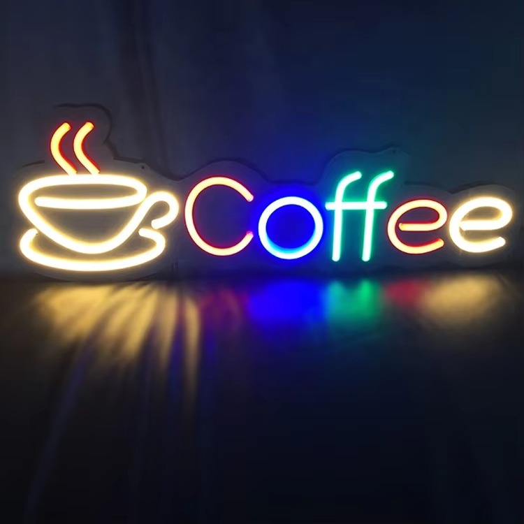 Custom LED Neon Coffee Sign & Business Logo | OEM Factory