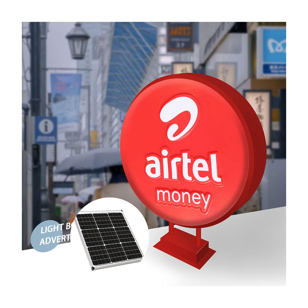 Solar double-sided led wall-mounted light box(1)