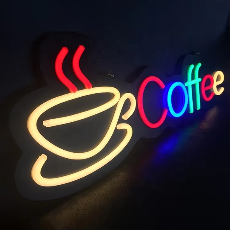 Custom LED Neon Coffee Sign & Business Logo | OEM Factory