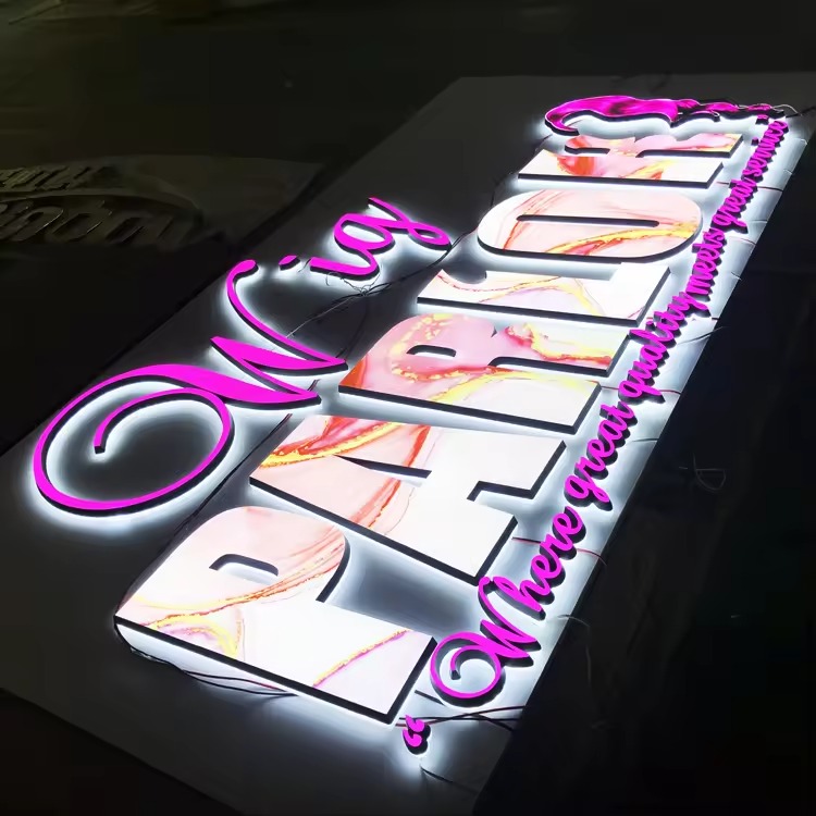 Custom 3D Acrylic LED Background Wall Logo | OEM Signage Factory