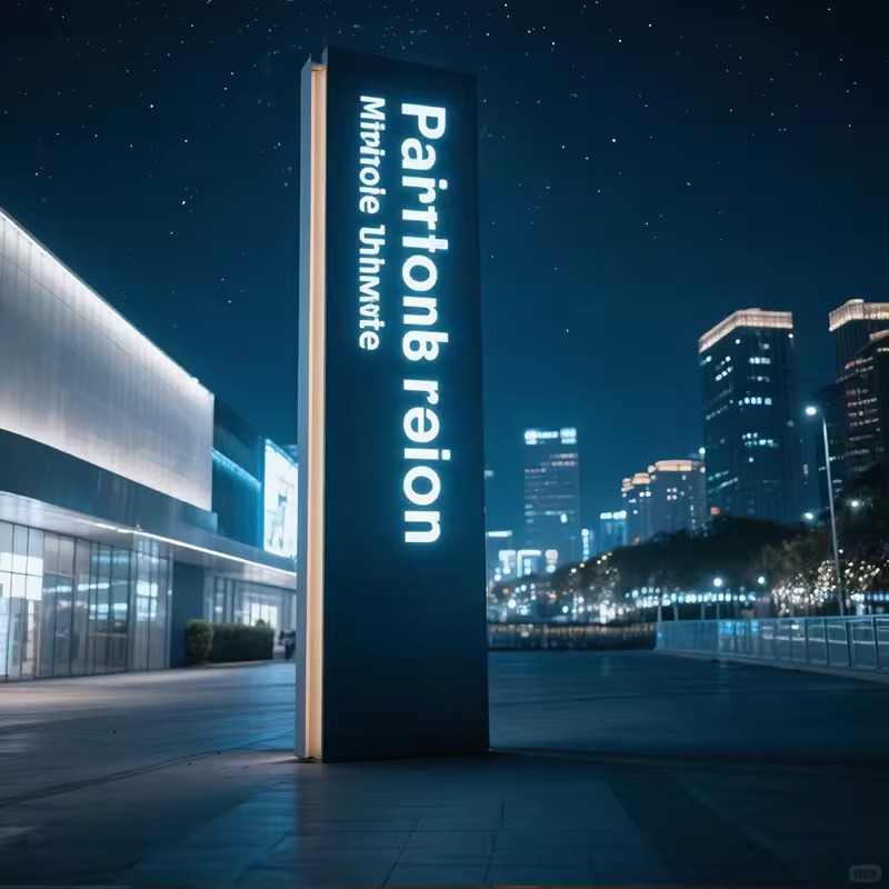 Custom Aluminum LED Wayfinding Pylon Sign | OEM Factory